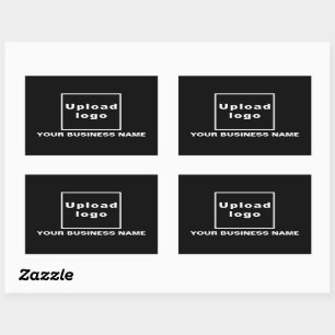 Sticker Rectangulaire Nom de l'entreprise et logo sur l'autocollant du r
