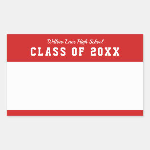 Sticker Rectangulaire Nom de réunion de classe de style de variation de 