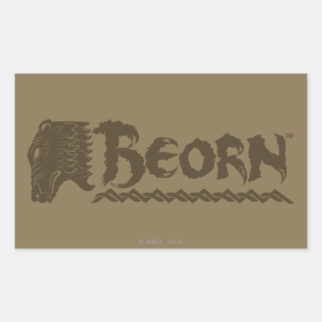 Sticker Rectangulaire Nom de tête d'ours BEORN™ (Devant)