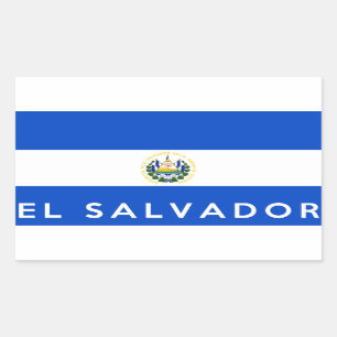 Sticker Rectangulaire nom du symbole du pays salvador