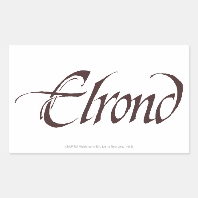 Sticker Rectangulaire Nom ELROND™ Solide (Devant)