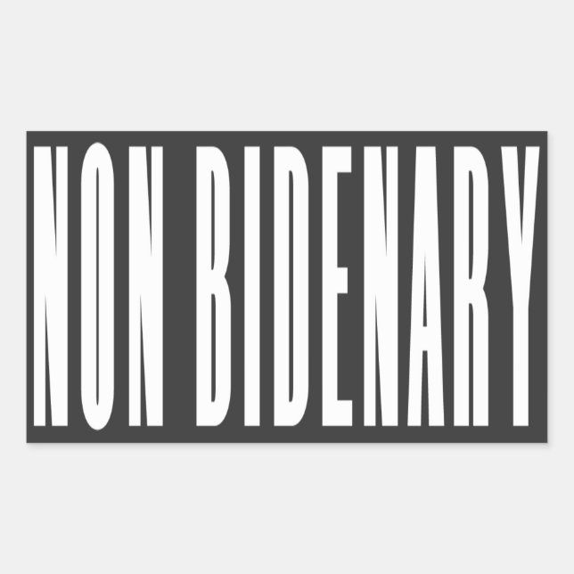 Sticker Rectangulaire Non Bidenary | Anti Joe Biden | Sombre (Devant)