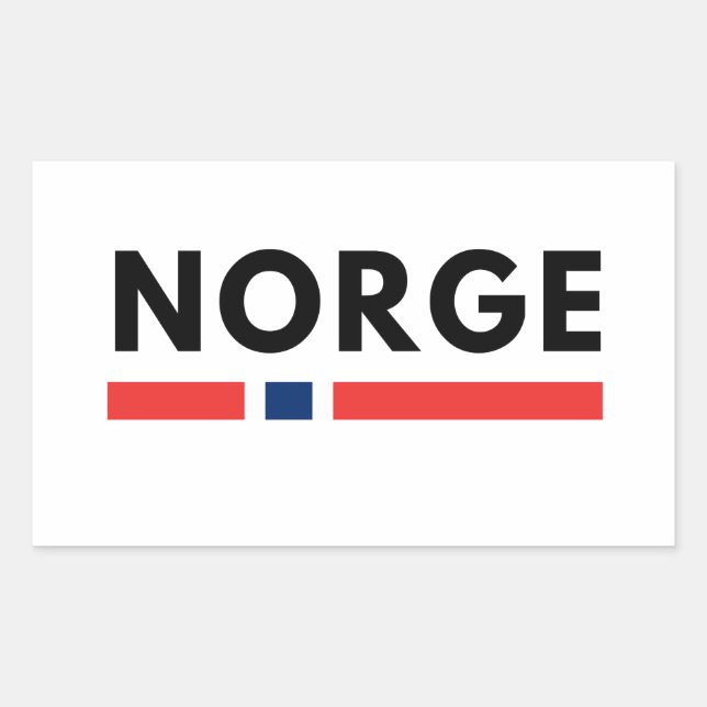 Sticker Rectangulaire Norge (Devant)