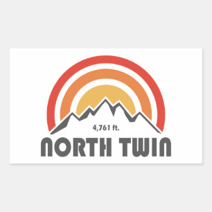 Sticker Rectangulaire North Twin Mountain New Hampshire