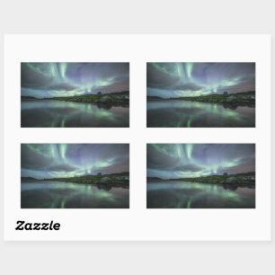 Sticker Rectangulaire Northern Lights Norvège