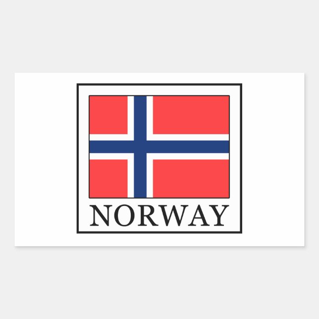 Sticker Rectangulaire Norvège (Devant)