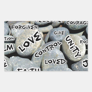 Sticker Rectangulaire Notes, Amour_