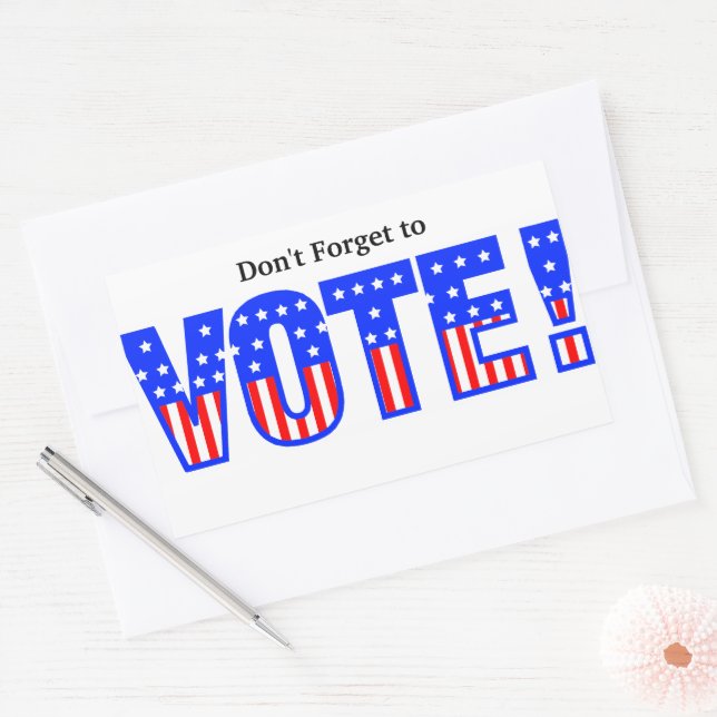 Sticker Rectangulaire N'oubliez pas de voter ! (Enveloppe)