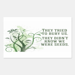 Sticker Rectangulaire Nous Étions Des Graines Citation Inspirationnelle