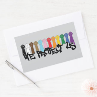 Sticker Rectangulaire Nous nous protégeons