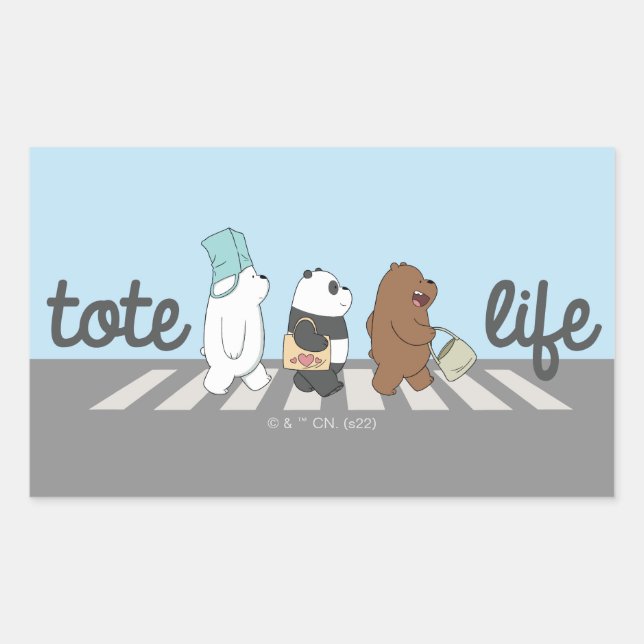 Sticker Rectangulaire Nous Ours Nus - Fourre-tout Life! (Devant)