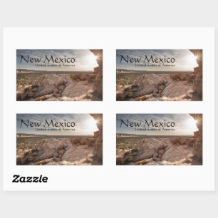 Sticker Rectangulaire Nouveau-Mexique USA Souvenir