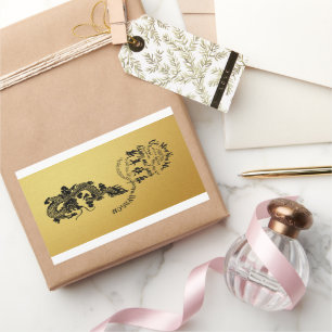 Sticker Rectangulaire Nouvel An Dragon Chinois 2024 VrecS