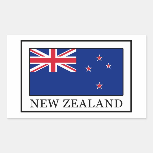 Sticker Rectangulaire Nouvelle-Zélande (Devant)