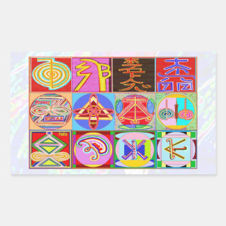 Sticker Rectangulaire NOVINO ReikiHealing in KARUNA Reiki Symboles