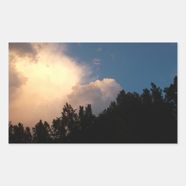 Sticker Rectangulaire Nuage brillant (Devant)