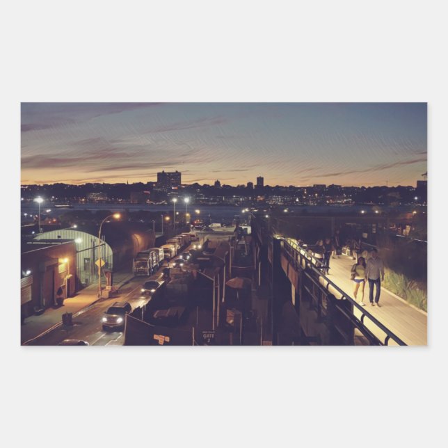 STICKER RECTANGULAIRE NYC (Devant)