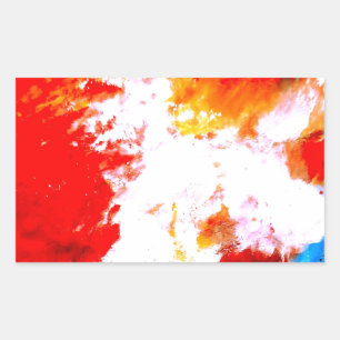 Sticker Rectangulaire Oeuvre artistique créative Abstraite