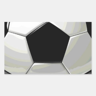 Sticker Rectangulaire Oeuvre de soccer unique