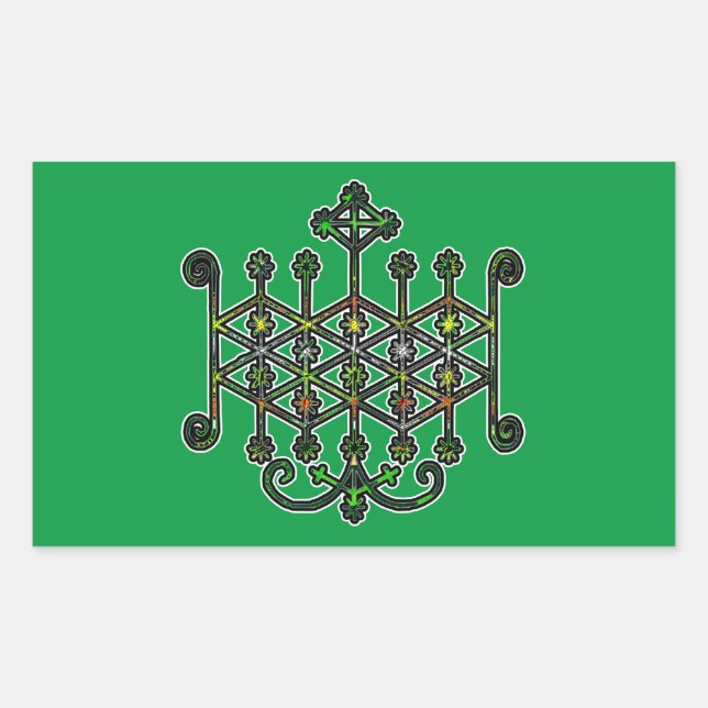 Sticker Rectangulaire Ogun Veve Sigil (Devant)