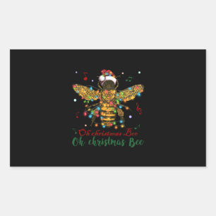 Sticker Rectangulaire Oh Christmas Bee   Oh Christmas Bee