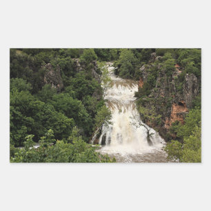 Sticker Rectangulaire Oklahoma, chutes Turner Falls,
