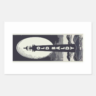 Sticker Rectangulaire Old Baldy Lighthouse North Carolina Moon