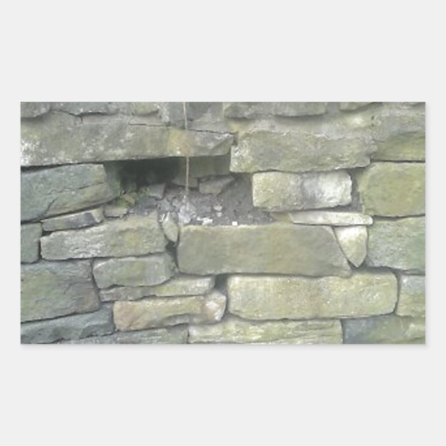Sticker Rectangulaire Old Wall, Stone, Bricks (Devant)