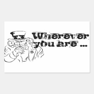 Sticker Rectangulaire Oncle Sam