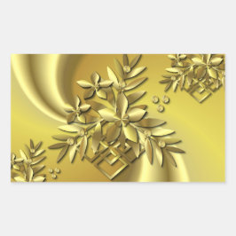 Sticker Rectangulaire Or pur