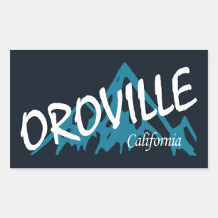 Sticker Rectangulaire Oroville California Mountains