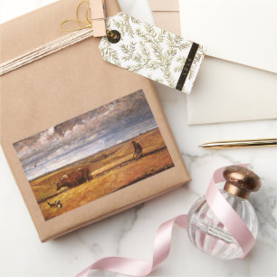 Sticker Rectangulaire Os de bison coulés sous Harvey Thomas Dunn