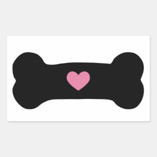 Sticker Rectangulaire Os de chien
