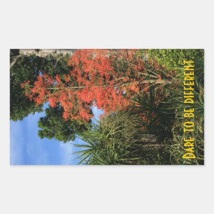 Sticker Rectangulaire Osez être différent - Montrez vos vraies couleurs