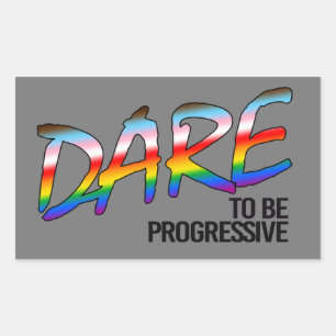 Sticker Rectangulaire OSEZ être un T-shirt progressiste