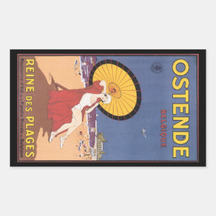 Sticker Rectangulaire Ostende - Belgique