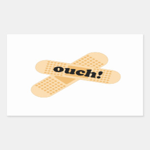 Sticker Rectangulaire Ouch !Autocollant