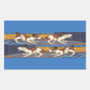 Sticker Rectangulaire OUI ! chien mord chien