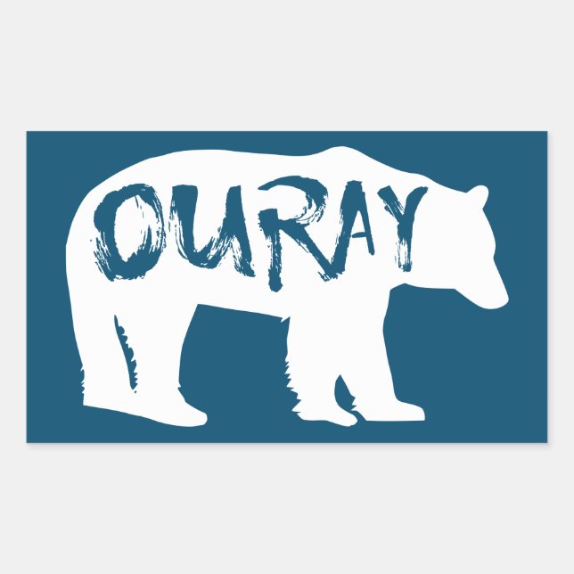 Sticker Rectangulaire Ouray Bear (Devant)