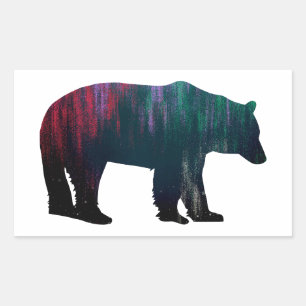 Sticker Rectangulaire Ours auriculaire nord