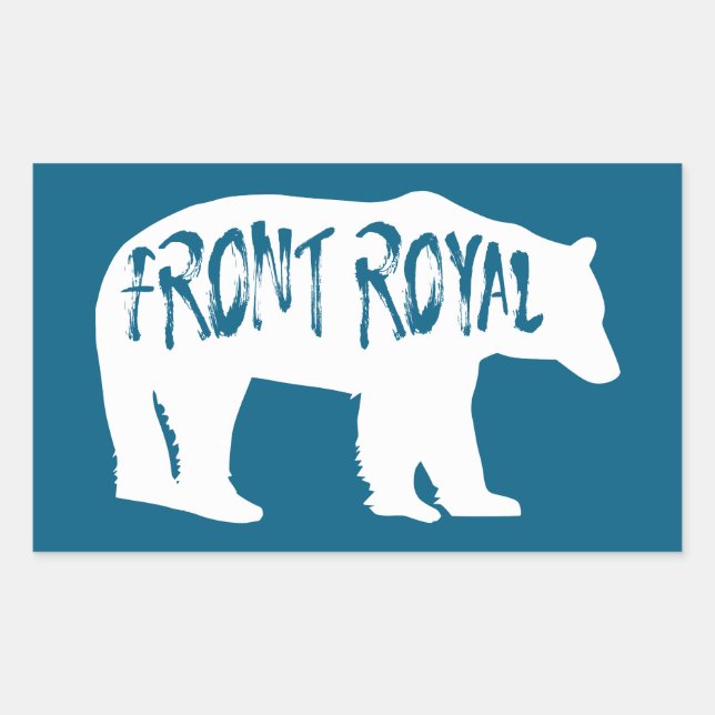 Sticker Rectangulaire Ours avant Royal Virginia (Devant)