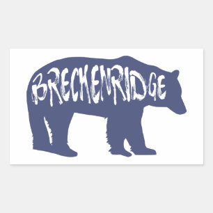 Sticker Rectangulaire Ours Breckenridge Colorado