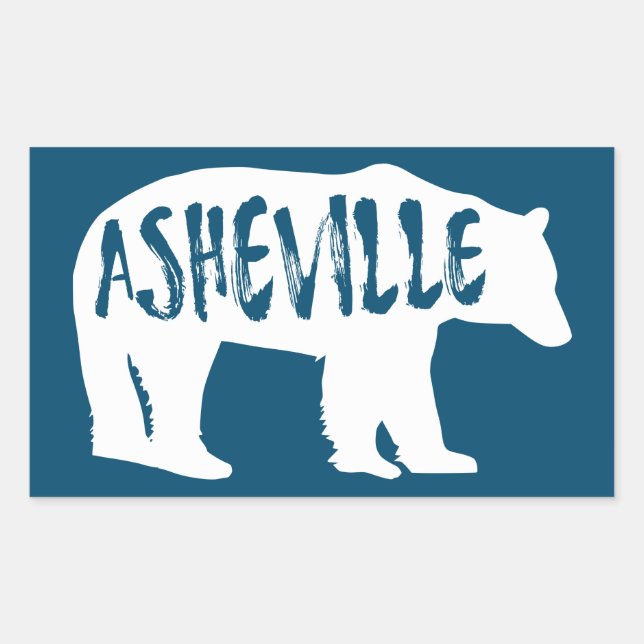 Sticker Rectangulaire Ours d'Asheville (Devant)
