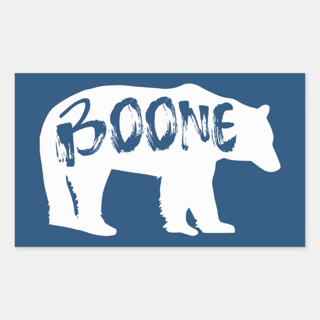 Sticker Rectangulaire Ours de Caroline du Nord Boone (Devant)