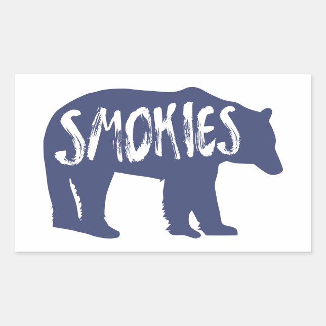 Sticker Rectangulaire Ours de fumée (Devant)
