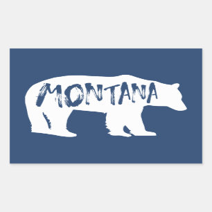 Sticker Rectangulaire Ours du Montana