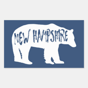Sticker Rectangulaire Ours du New Hampshire