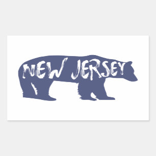 Sticker Rectangulaire Ours du New Jersey