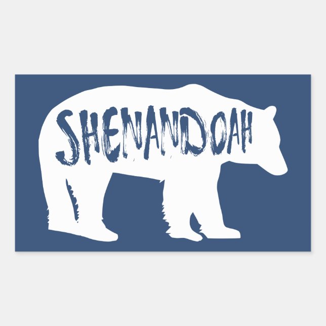 Sticker Rectangulaire Ours du parc national de Shenandoah (Devant)