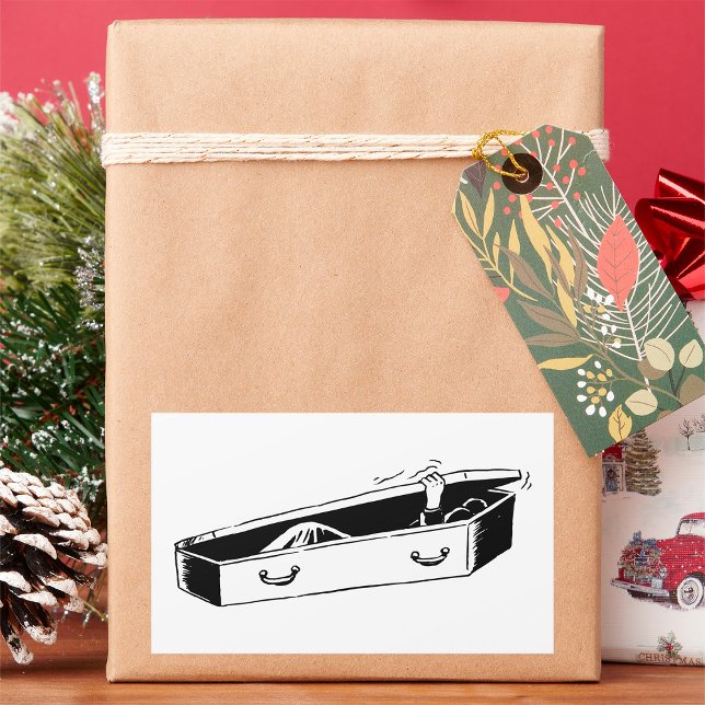 Sticker Rectangulaire Ouverture du café (Créateur téléchargé)